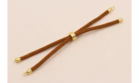 Cordón de 3mm Preparado para Pulsera color Marrón / Hilos y Cordones, Algodón / Símil
