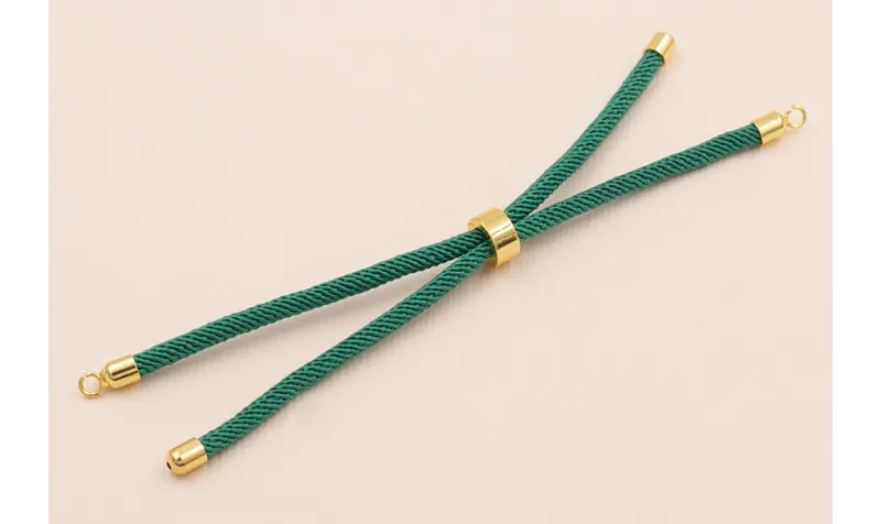 Cordón de 3mm Preparado para Pulsera verde Botella / Hilos y Cordones, Algodón / Símil