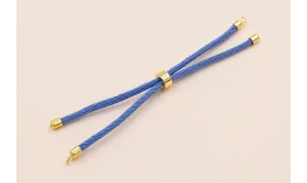 Cordón de 3mm Preparado para Pulsera color Azul / Hilos y Cordones, Algodón / Símil