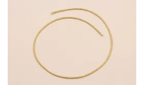 Cordón de 2mm Magnético Dorado 51 cms / Hilos y Cordones, Algodón / Símil