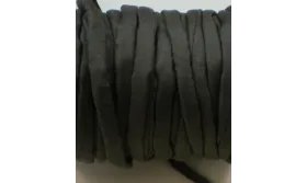 Cinta de seda Natural cosida 5-7mm Gris oscuro / Hilos y Cordones, Hilo de seda