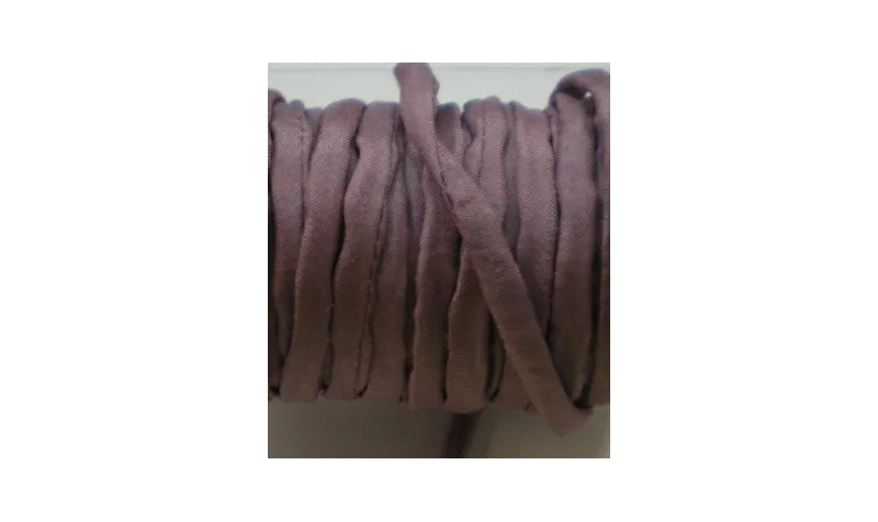 Cinta de seda Natural cosida 5-7mm Lila / Hilos y Cordones, Hilo de seda