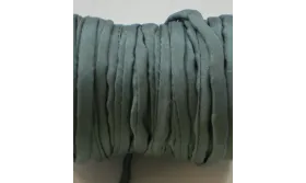 Cinta de seda Natural cosida 5-7mm Gris claro / Hilos y Cordones, Hilo de seda