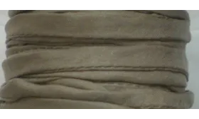 Cinta de seda Natural cosida 5-7mm gris / Hilos y Cordones, Hilo de seda