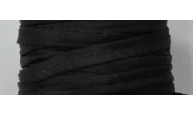 Cinta de seda Natural cosida 5-7mm Negra / Hilos y Cordones, Hilo de seda