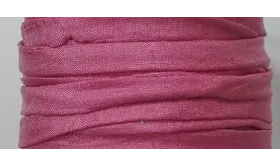 Cinta de seda Natural cosida 5-7mm rosa fuerte / Hilos y Cordones, Hilo de seda