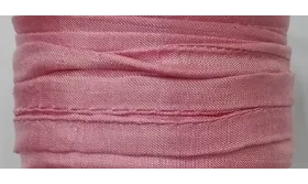 Cinta de seda Natural cosida 5-7mm Rosa / Hilos y Cordones, Hilo de seda