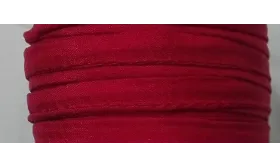 Cinta de seda Natural cosida 5-7mm rojo / Hilos y Cordones, Hilo de seda