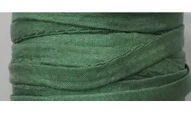 Cinta de seda Natural cosida 5-7mm verde / Hilos y Cordones, Hilo de seda