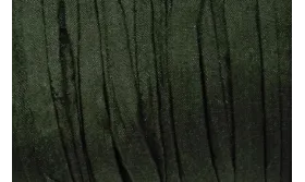 Cinta de seda Natural cosida 5-7mm verde oscuro / Hilos y Cordones, Hilo de seda