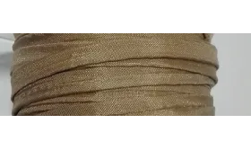 Cinta de seda Natural cosida 5-7mm marrón Claro / Hilos y Cordones, Hilo de seda