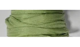 Cinta de seda Natural cosida 5-7mm verde claro / Hilos y Cordones, Hilo de seda