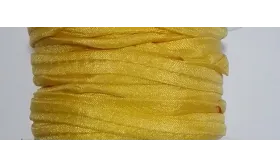 Cinta de seda Natural cosida 5-7mm Amarilla / Hilos y Cordones, Hilo de seda