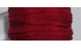 Cinta de seda Natural cosida 5-7mm Granate / Hilos y Cordones, Hilo de seda