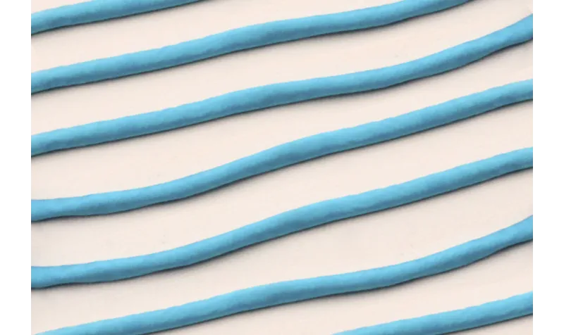 Cordón de SEDA 3mm relleno color Turquesa / Hilos y Cordones, Hilo de seda