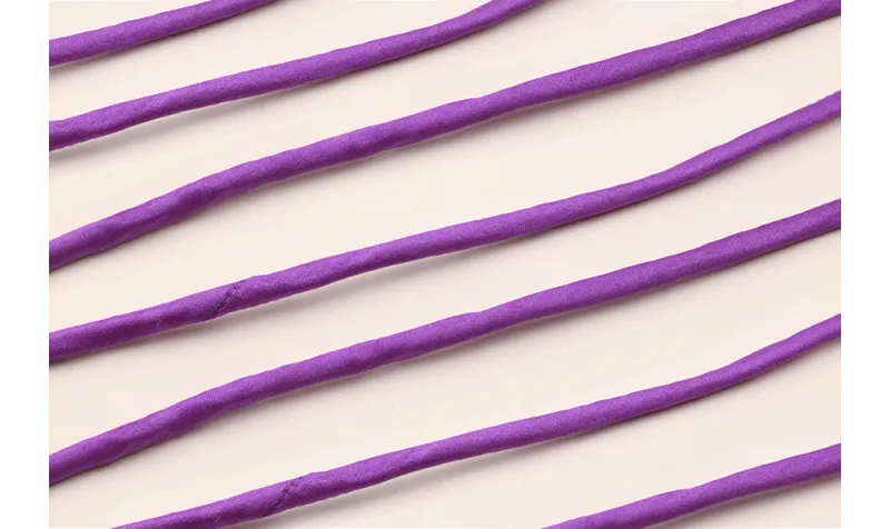 Cordón de SEDA 3mm relleno color Morado Cordón de SEDA 3mm relleno color Morado