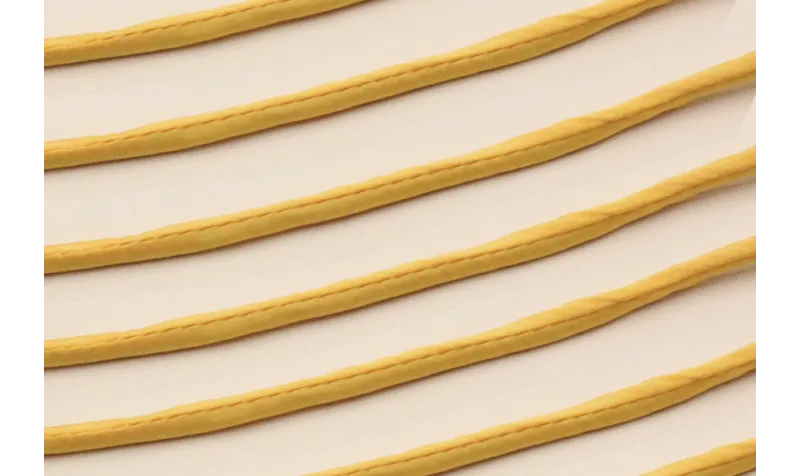 Cordón de SEDA 3mm relleno color Amarillo / Hilos y Cordones, Hilo de seda