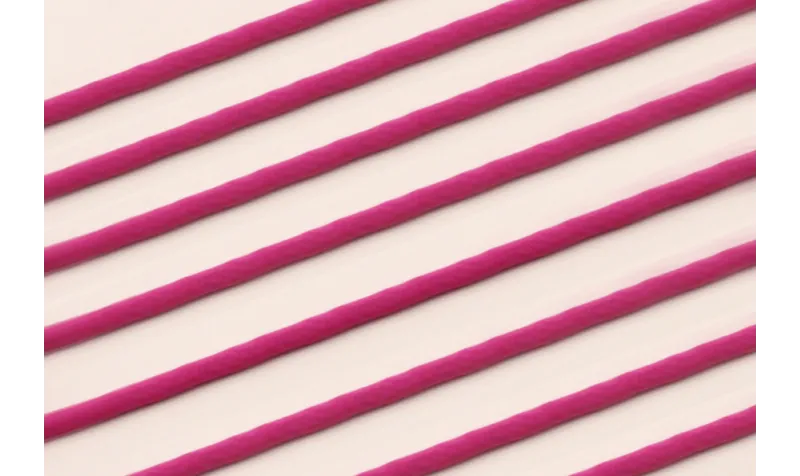 Cordón de SEDA 3mm relleno color Fucshia / Hilos y Cordones, Hilo de seda