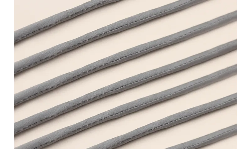 Cordón de SEDA 3mm relleno color Gris Azulado / Hilos y Cordones, Hilo de seda