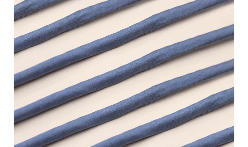 Cordón de SEDA 3mm relleno color Azul Petroleo / Hilos y Cordones, Hilo de seda