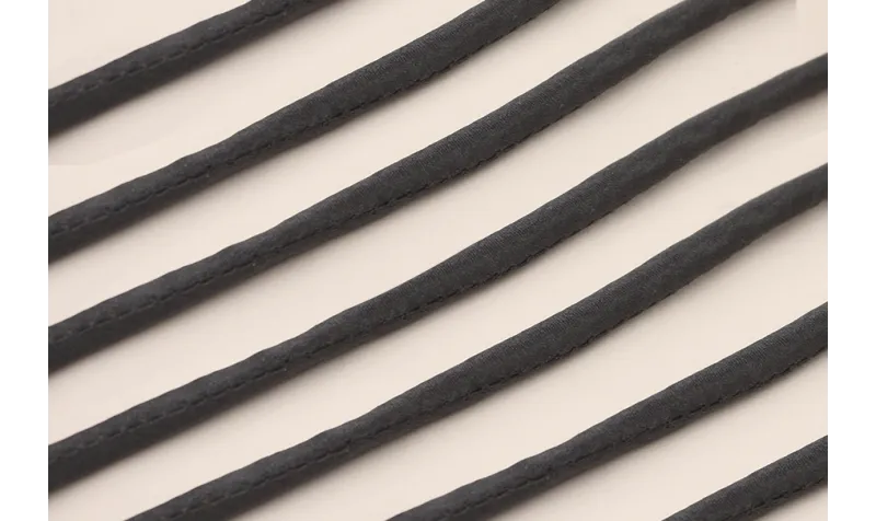 Cordón de SEDA 3mm relleno color Gris Oscuro / Hilos y Cordones, Hilo de seda