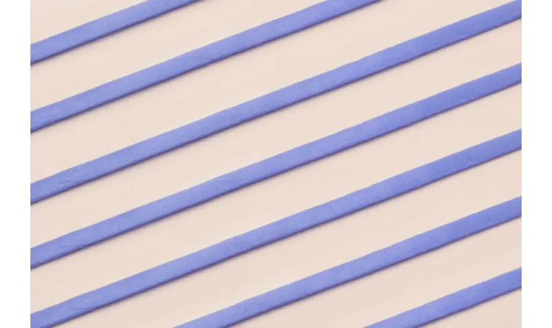 Cinta de seda Natural cosida 5-7mm Azul / Hilos y Cordones, Hilo de seda