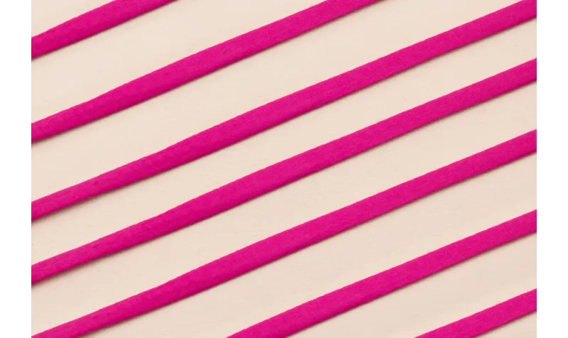 Cinta de seda Natural cosida 5-7mm Fuxia / Hilos y Cordones, Hilo de seda