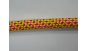 Cordón trenzado mecla amarillo, naranja, rojo / Hilos y Cordones, Cordón trenzado algodón