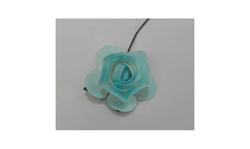 Flor Papel 2cms diámetro Azul Claro / Complementos de Pelo