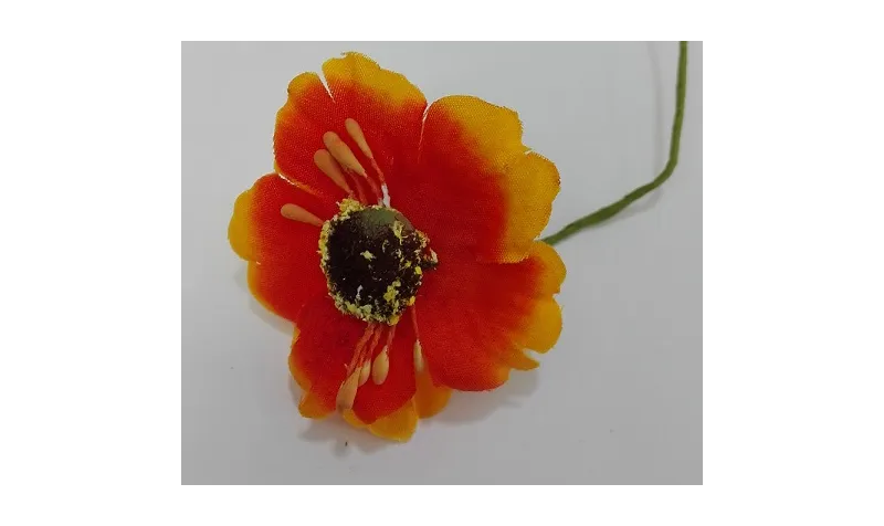 Flor Tela 45cms diámetro Naranja / Complementos de Pelo
