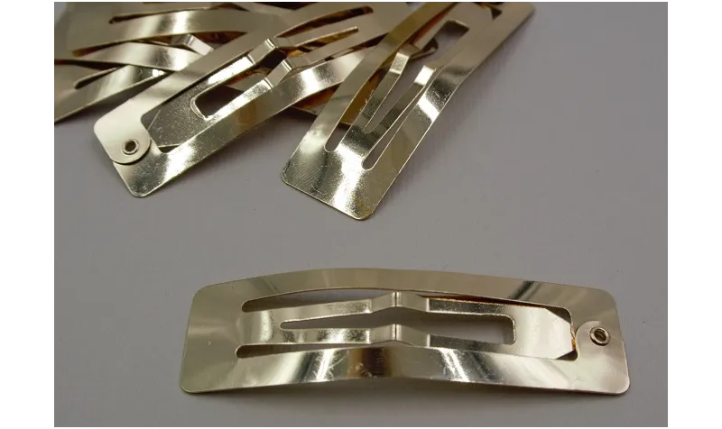 Horquilla Clip Rectangular  63*18mm Dorada / Complementos de Pelo