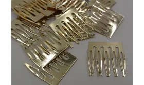 Peineta 23*23mm Dorada / Complementos de Pelo