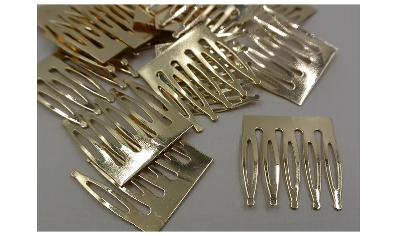 Peineta 23*23mm Dorada / Complementos de Pelo