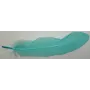 Pluma 18cms  Azul claro / Cuentas y Plumas