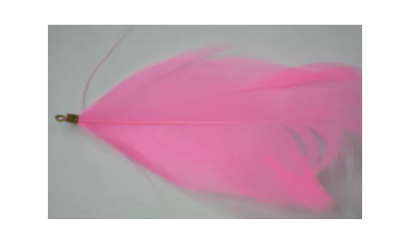 Colgante Pluma 75*45mm Rosa fuerte / Cuentas y Plumas