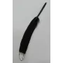 Pluma negra 130mm punta plata / Cuentas y Plumas