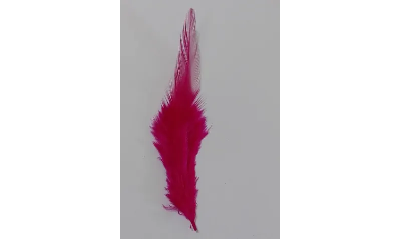 Pluma teñida Fuxia 100-130mm / Cuentas y Plumas