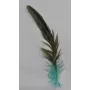 Pluma Aturquesada 100-130mm / Cuentas y Plumas