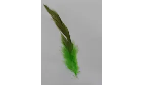 Pluma teñida Verde 100-130mm / Cuentas y Plumas