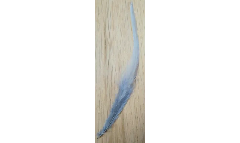 Pluma teñida Gris 100-130mm / Cuentas y Plumas