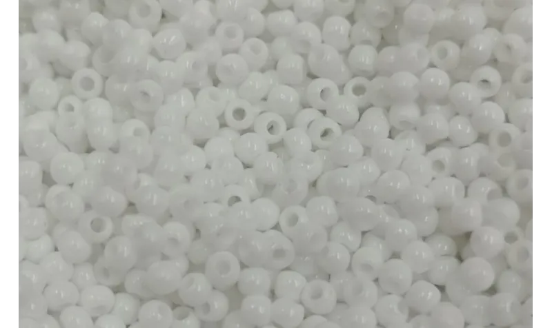10 gramos de Abalorio cristal Blanco Mate / Abalorio pulseras y Collares