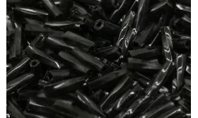 10 gramos Canutillo 6mm Negro retorcido / Abalorio pulseras y Collares