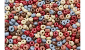 10 gramos de Abalorio 4mm Mix colores Tierra / Abalorio pulseras y Collares