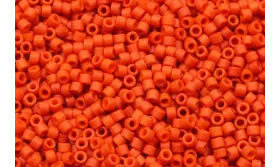 Bolsa 8grs Delica 11/0 Dyed Opq Vermilion Matted / Delicas de 