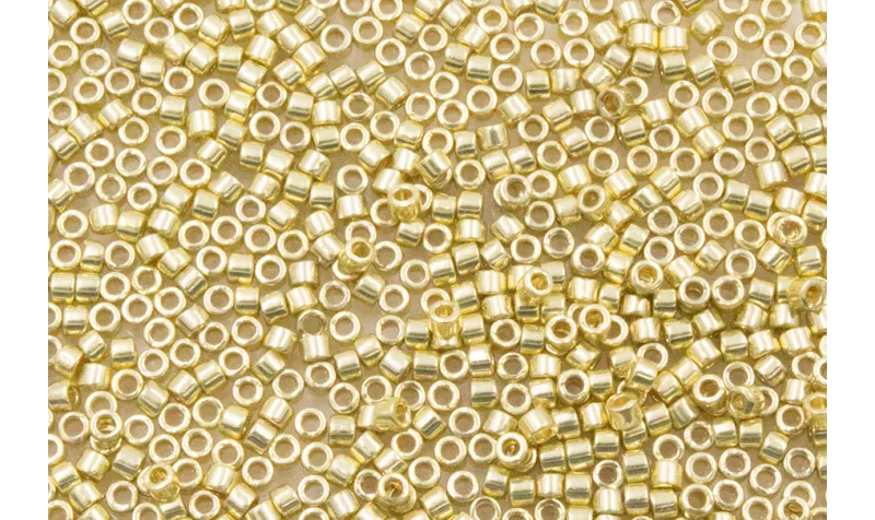 8grs Delica 11/0 Duracot Galv Yellow GOLD / Delicas de 