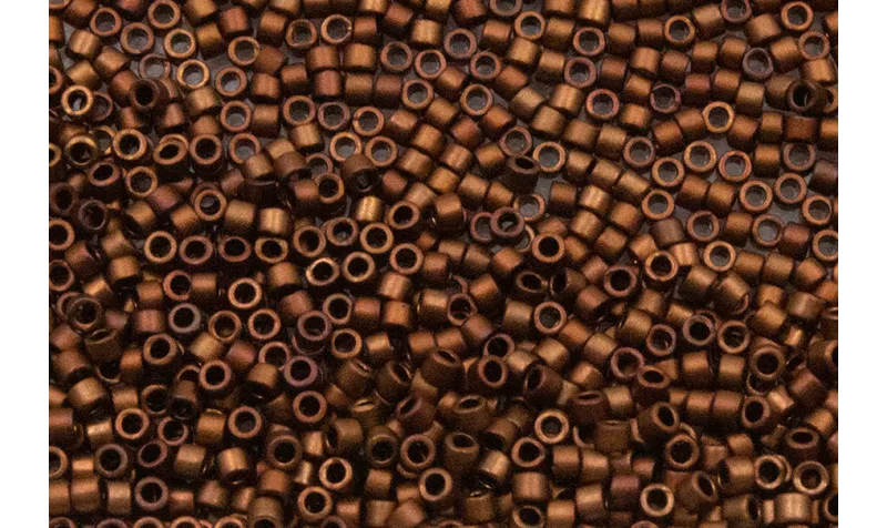 8 grs Delica 11/0 Metallic Bronze Gold Iris Matted / Delicas de 
