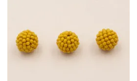 Bola abalorio 11mm Amarillo mostaza / Abalorio pulseras y Collares
