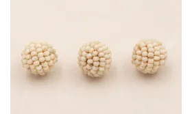 Bola abalorio 11mm Crema / Abalorio pulseras y Collares