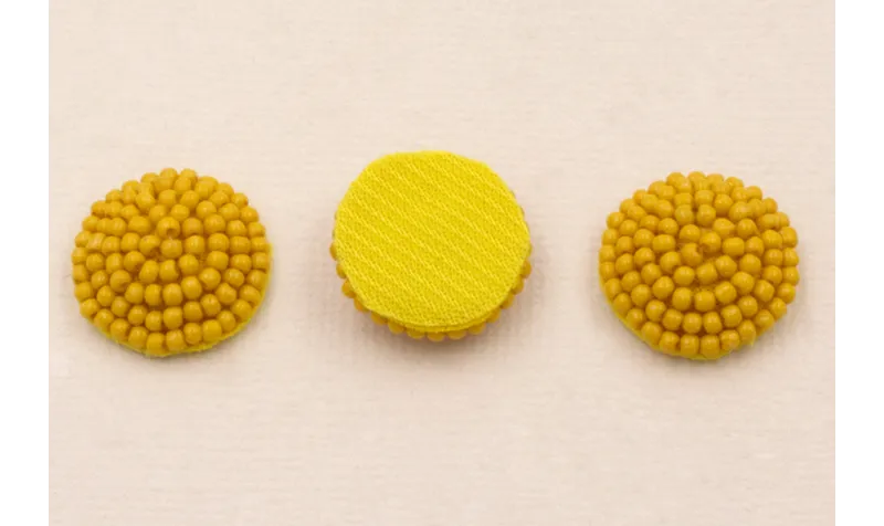 Disco de abalorio de 16mm Amarilo Mostaza / Abalorio pulseras y Collares