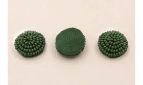 Disco de abalorio de 16mm Verde / Abalorio pulseras y Collares